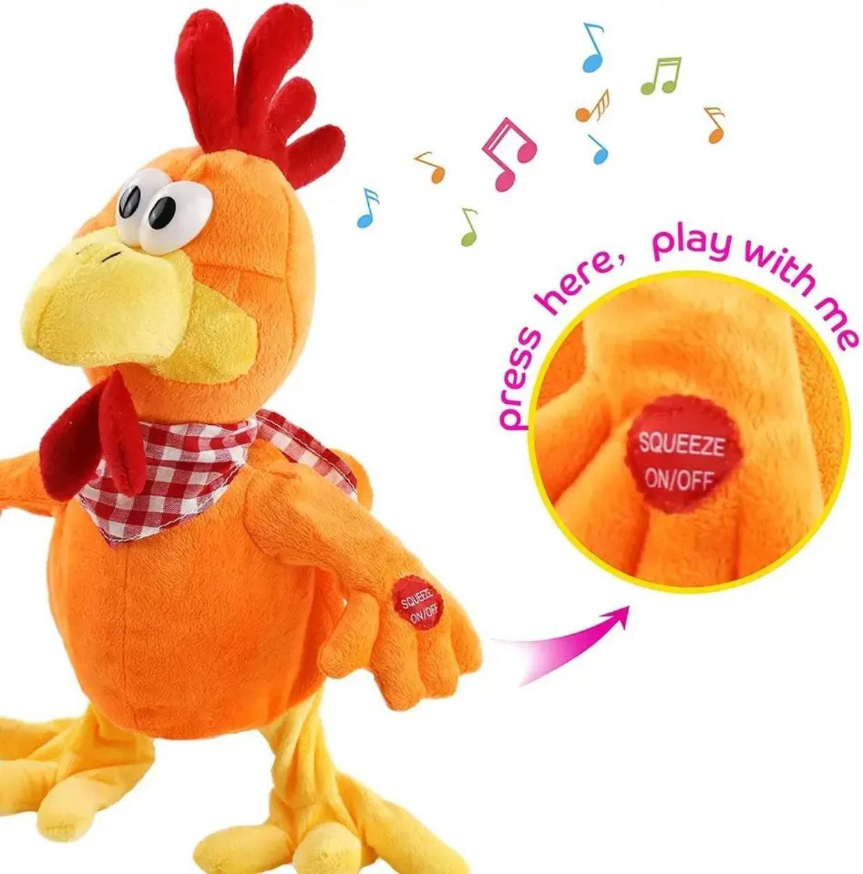 Musical Plush Chicken Toy دجاجه الضاحكه - Image 3
